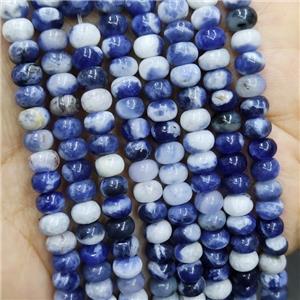 Blue Sodalite Beads Smooth Rondelle B-Grade, approx 4x6mm [GB16710]