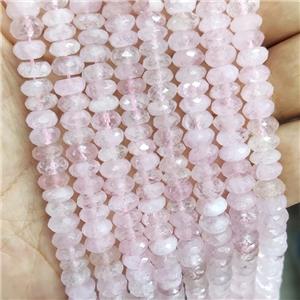 Natural Pink Morganite Beads Faceted Rondelle, approx 7.7mm [GB16738]