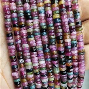 Natural Tourmaline Beads Multicolor Rondelle, approx 5mm [GB16751]