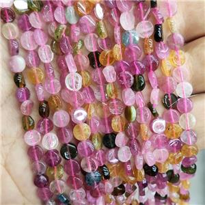 Natural Tourmaline Beads Circle Multicolor, approx 5.5mm [GB16755]