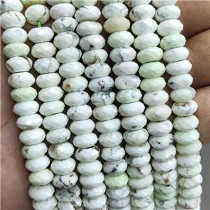 Natural Lemon Jade Beads Faceted Rondelle Olive, approx 6x10mm [GB16763-10MM]