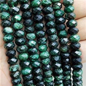 Natural Emerald Beads Green Faceted Rondelle, approx 5x10mm [GB16770]