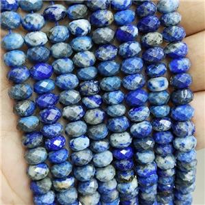 Natural Lapis Lazuli Beads Blue Faceted Rondelle, approx 5x8mm [GB16782]