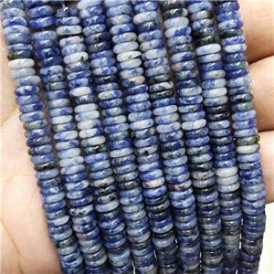 Blue Dalmatian Jasper Heishi Spacer Beads, approx 6mm [GB16805]