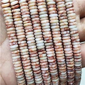 Natural Silk Jasper Heishi Beads Red, approx 6mm [GB16814]