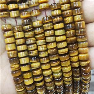 Natural Tiger Eye Stone Beads Rondelle, approx 8mm [GB16824]