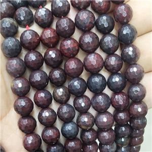 Natural Poppy Jasper Beads Faceted, approx 8mm dia [GB16828-8MM]
