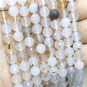 Natural Heihua Agate Beads Faceted Round, approx 4mm dia [GB16835-4MM]