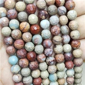 Snakeskin Jasper Beads Faceted Round, approx 8mm dia [GB16856-8MM]