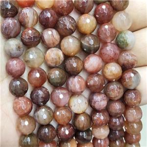 Natural Red Agate Beads Faceted Round, approx 6mm dia [GB16864-6MM]