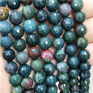 Green Chook Bloodstone Beads Faceted Round, approx 4mm dia [GB16869-4MM]