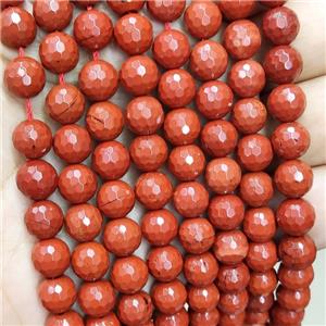 Natural Red Jasper Beads Faceted Round A-Grade, approx 4mm dia [GB16876-4MM]