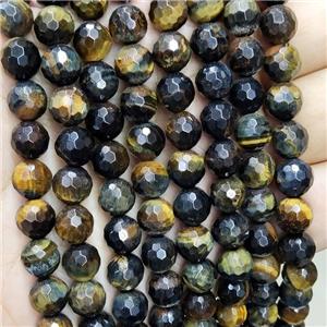 Dream Tiger Eye Stone Beads Faceted Round, approx 8mm dia [GB16881-8MM]