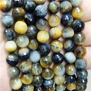 Fancy Dream Tiger Eye Stone Beads Faceted Round, approx 12mm dia [GB16883-12MM]