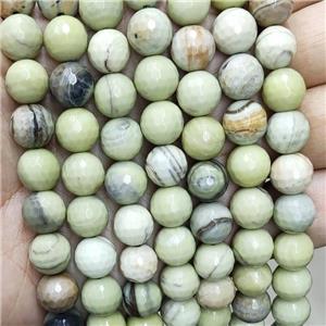 Australian Butter Jasper Beads Olive Faceted Round, approx 10mm dia [GB16897-10MM]