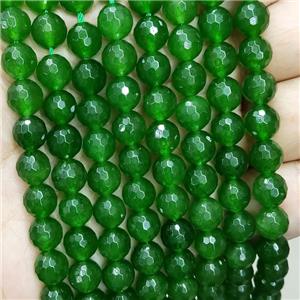 Green Taiwan Jade Beads Faceted Round, approx 12mm dia [GB16906-12MM]