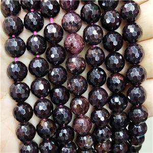 Natural Garnet Beads Darkred Faceted Round, approx 6mm dia [GB16912-6MM]