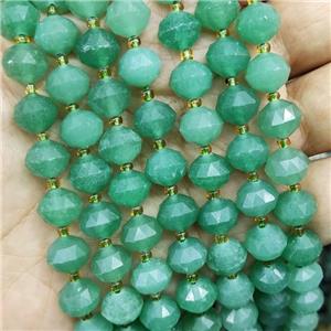 Natural Green Aventurine Rondelle Beads Cut, approx 9-10mm [GB16942]