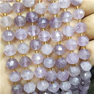Natural Purple Chalcedony Beads Cut Rondelle, approx 9-10mm [GB16951]