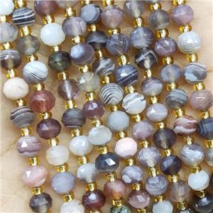 Natural Botswana Agate Beads Cut Rondelle, approx 5-6mm [GB16965]