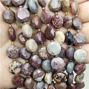 Natural Chohua Jasper Beads Faceted Circle, approx 12mm [GB17023]