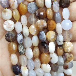 Natural Opal Jasper Beads Multicolor Faceted Circle, approx 10mm [GB17058]