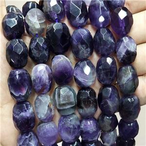 Natural Purple Amethyst Nugget Beads Freeform Faceted, approx 12-16mm [GB17083]