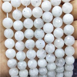 Natural White Moonstone Beads Faceted Round, approx 6mm dia [GB17094-6MM]