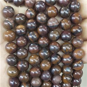 Natural Iron Tiger Eye Stone Beads Ferruginous Smooth Round, approx 8mm dia [GB17095-8MM]