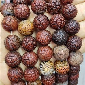 Crackle Agate Beads Snakeskin Round Red, approx 18-19mm [GB17133]