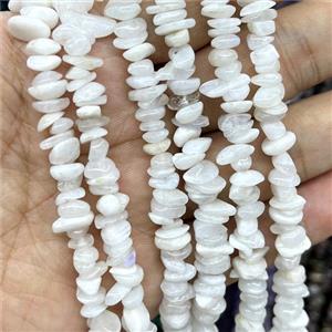 Natural White Moonstone Chips Beads Freeform, approx 5-8mm, 32inch length [GB17164]