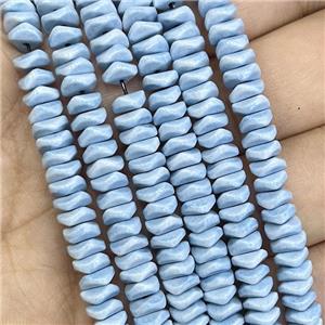 Blue Oxidative Agate Heishi Spacer Beads Faceted, approx 6mm [GB17201]