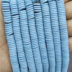 Oxidative Agate Heishi Spacer Beads Blue, approx 8mm [GB17206]