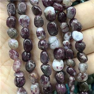 Natural Tourmaline Chips Beads Darkpink Freeform, approx 8-10mm [GB17215]