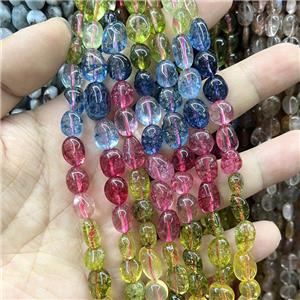 Crystal Glass Chips Beads Mixed Color Dye Freeform, approx 8-10mm [GB17218]