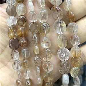 Natural Gold Rutilated Quartz Chips Beads Freeform, approx 8-10mm [GB17219]
