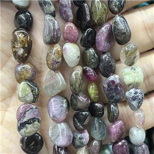 Natural Tourmaline Chips Beads Multicolor Freeform, approx 8-10mm [GB17222]