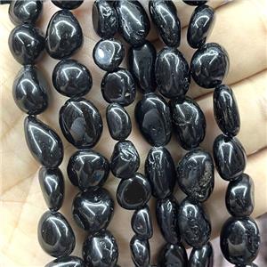 Black Tourmaline Chips Beads Freeform, approx 8-10mm [GB17224]
