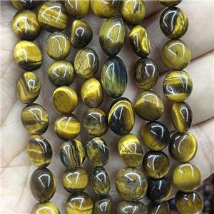 Natural Tiger Eye Stone Beads Chips Yellow Freeform, approx 8-10mm [GB17240]