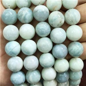 Natural Amazonite Beads Blue Smooth Round B-Grade, approx 16mm [GB17273-16MM]