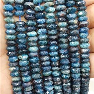 Natural Blue Apatite Beads Faceted Rondelle, approx 5x8mm [GB17297]