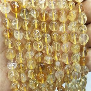 Natural Citrine Beads Yellow Freeform, approx 6-9mm [GB17306]