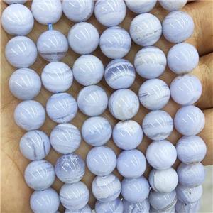 Natural Blue Lace Agate Beads Smooth Round, approx 4mm dia [GB17355-4MM]