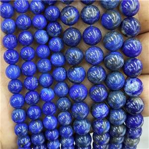 Natural Lapis Lazuli Beads Blue Smooth Round, approx 6mm dia [GB17361-6MM]