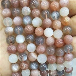 Natural Moonstone Beads Multicolor Smooth Round, approx 8mm dia [GB17368-8MM]