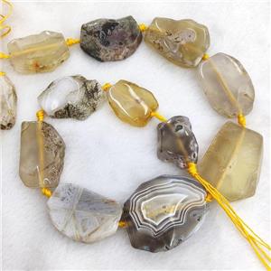 Natural Agate Slice Beads Freeform, approx 15-40mm [GB17397]