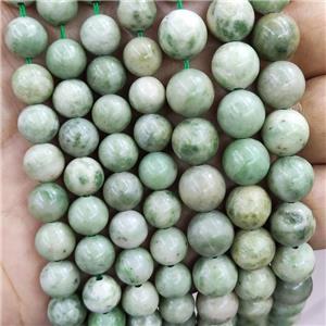 Natural Green Mountain Jade Beads Smooth Round, approx 12mm dia [GB17405-12MM]