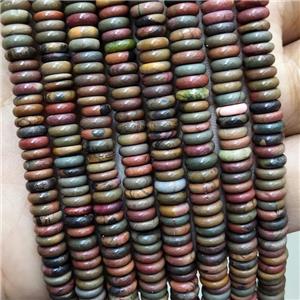 Natural Picasso Creek Jasper Heishi Beads Multicolor, approx 6mm [GB17413]