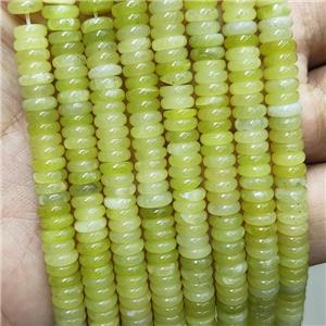 Natural Lemon Jade Heishi Beads Olive, approx 6mm [GB17415]