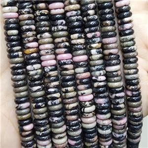 Natural Chinese Rhodonite Heishi Beads, approx 6mm [GB17422]
